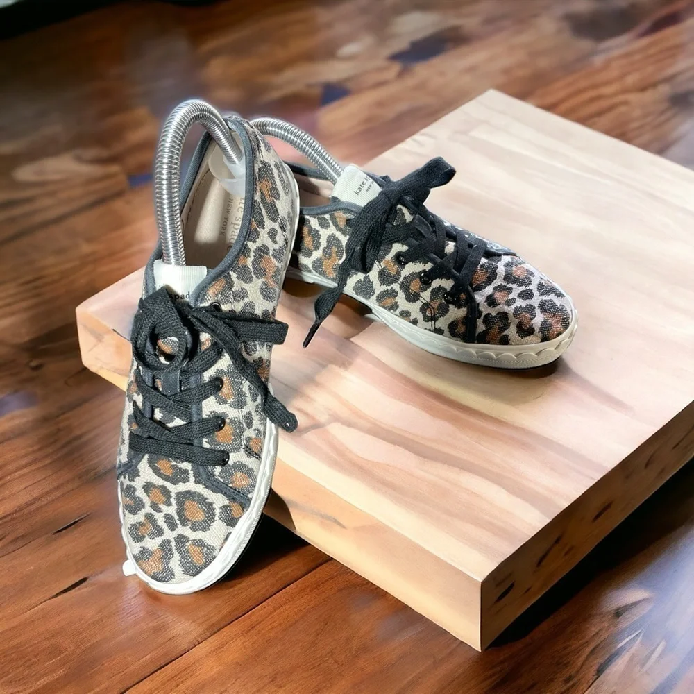 Kate Spade New York Vale Leopard Print Sneakers - Size 8.5